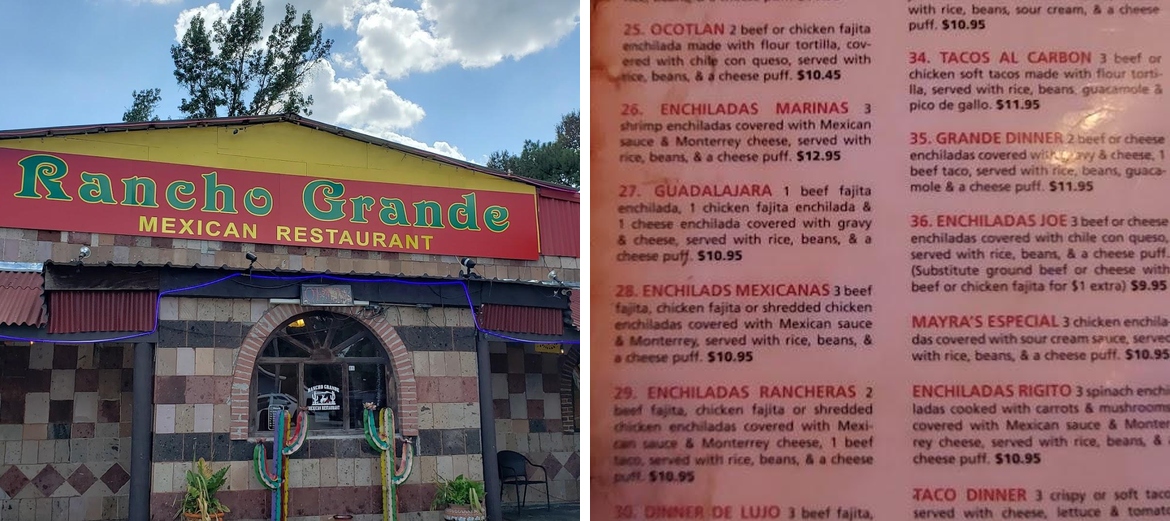 Rancho Grande Mexican Menu